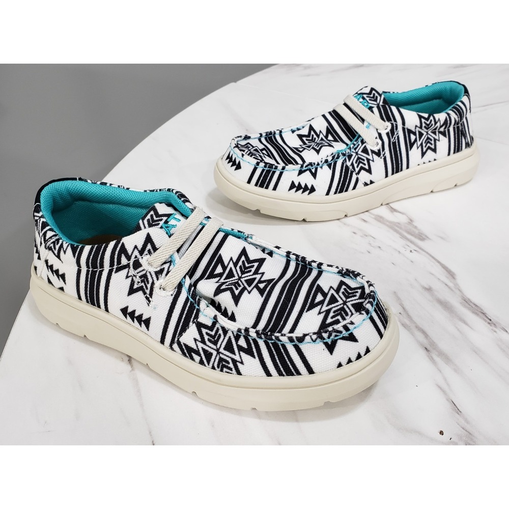NEW WITHOUT BOX - ARIAT KIDS Youth Hilo Slip On Shoes Aztec Western‎ - Size 12